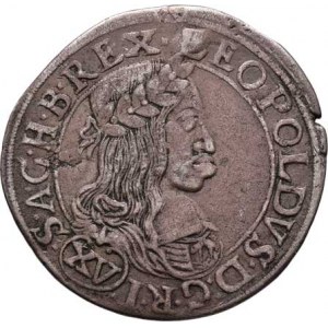 Leopold I., 1657 - 1705, XV Krejcar 1662 CA, Vídeň-Cetto, Höll.62.3.2,
