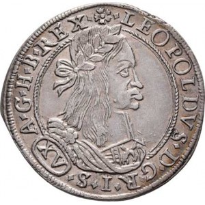 Leopold I., 1657 - 1705, XV Krejcar 1663 bz, Štýrský Hradec, Höll.63.1.3,