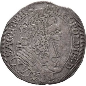 Leopold I., 1657 - 1705, XV Krejcar 1685 VB-W/*, Mainz-Wildering, Höll.85.1.6,