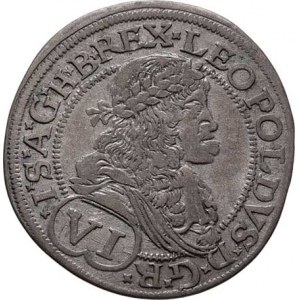 Leopold I., 1657 - 1705, VI Krejcar 1676, Vídeň-Faber, Nech.1934, M-A.175,