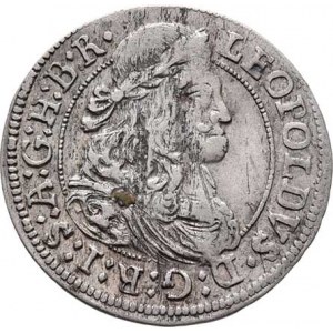 Leopold I., 1657 - 1705, 3 Krejcar 1669, Hall, Nech.2431, M-A.168, 1.488g,