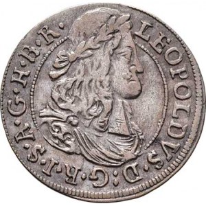 Leopold I., 1657 - 1705, 3 Krejcar 1681, Hall, Nech.2443, M-A.180, 1.449g,