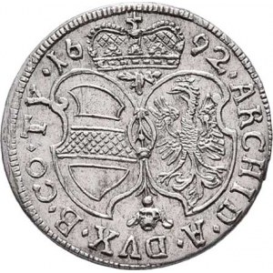 Leopold I., 1657 - 1705, 3 Krejcar 1692, Hall, Nech.2455, M-A.191 - bez lví