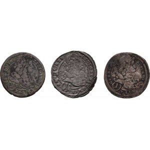 Leopold I., 1657 - 1705, Krejcar 1696, 1698 ?, 1701, vše Vídeň-Mittermayer,