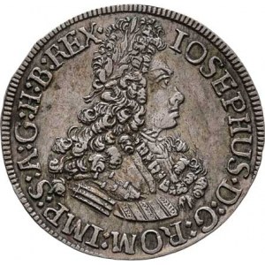 Josef I., 1705 - 1711, VI Krejcar 1707, Hall-Fenner, M-A.206, 2.646g, pěkná