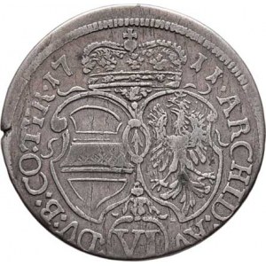 Josef I., 1705 - 1711, VI Krejcar 1711, Hall-Fenner, M-A.211, 2.804g,