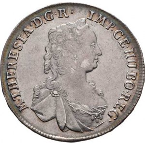 Marie Terezie, 1740 - 1780, 1/2 Tolar 1765, Hall, N.28, M-A.266, 13.944g, dvě