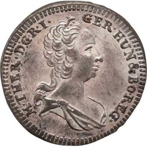Marie Terezie, 1740 - 1780, Ag Krejcar 1753, Štýrský Hradec, N.38, M-A.254,