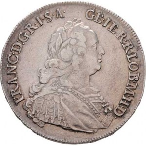 František I. Lotrinský, 1745 - 1765, 1/2 Tolar 1763 H-A, Hall, M-A.264, N.6, 13.973g,