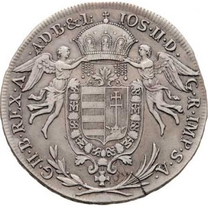 Josef II., (1765 -) 1780 - 1790, 1/2 Tolar konvenční 1789 A, Vídeň pro Uhry, P.27,