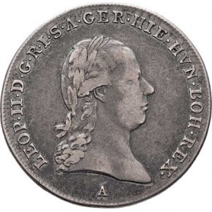 Leopold II., 1790 - 1792, 1/4 Tolar křížový 1791 A, Vídeň, P.15, M-A.294,