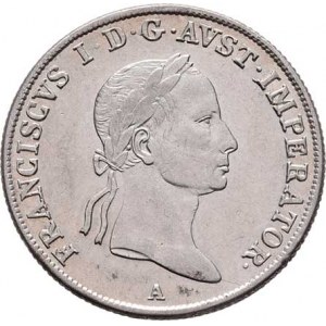 František II., 1792 - 1835, 20 Krejcar 1831 A, Vídeň, stuhy volně vlající,