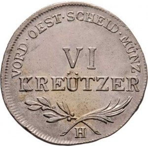 František II., 1792 - 1835, VI Krejcar 1804 H, Günzburg, 2.254g, dr.vada mater.