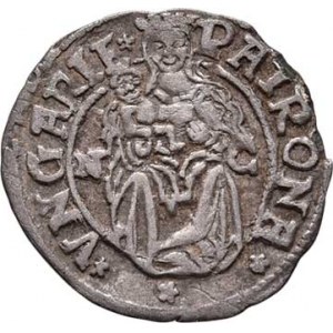 Ferdinand I., 1526 - 1564, Denár 1554 NC, Nagybanya, Husz.953, 0.328g,