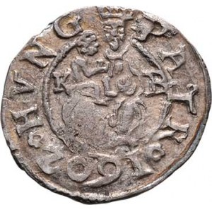 Rudolf II., 1576 - 1612, Denár 1602 KB, Kremnica, Hal.326, Husz.1060, 0.435g,