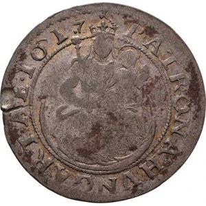Matyáš II., 1608 - 1619, Široký groš 1617 NB, Nagybanya, M-A.104, Husz.1133,