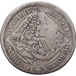 Leopold I., 1657 - 1705, 1/4 Tolar 1700 KB, Nech.1137, Husz.1410, 6.818g,