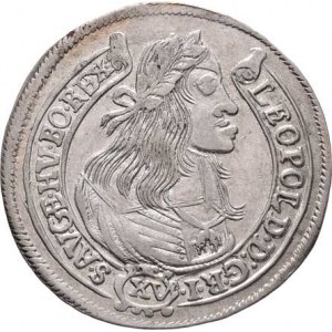 Leopold I., 1657 - 1705, XV Krejcar 1665 KB, Kremnica, Höll.65.1.3, Nech.1152,