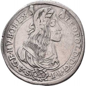 Leopold I., 1657 - 1705, XV Krejcar 1665 KB, Kremnica, Höll.65.1.5, Nech.1152,