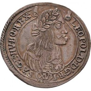 Leopold I., 1657 - 1705, XV Krejcar 1675 KB, Kremnica, Höll.75.1.1, Husz.1423,