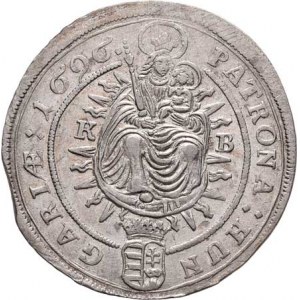 Leopold I., 1657 - 1705, XV Krejcar 1696 KB, Kremnica, Höll.96.1.2c, Nech.1184