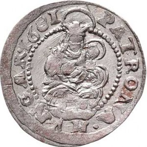 Leopold I., 1657 - 1705, Denár 1681 KB, Nech.1285, Husz.1508, 0.471g, opis