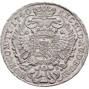Karel III.(VI.), 1711 - 1740, Tolar 1740 KB, Kremnica, Hal.556, Husz.1606, 28.767g,