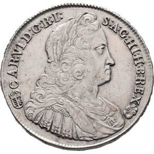 Karel III.(VI.), 1711 - 1740, 1/2 Tolar 1738 KB, Kremnica, Hal.557, Husz.1614,