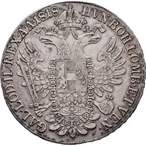 František II., 1792 - 1835, Tolar konvenční 1818 B, Kremnica, 27.957g, nep.hr.,