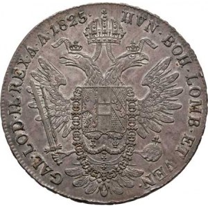 František II., 1792 - 1835, Tolar konvenční 1825 B, Kremnica, 27.969g, dr.hr.,
