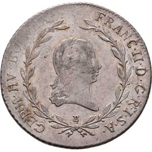 František II., 1792 - 1835, 20 Krejcar 1802 B, Kremnica, 6.654g, nedor., just.,