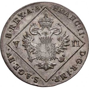 František II., 1792 - 1835, 7 Krejcar 1802 G, Nagybanya, 4.584g, pěkná patina,