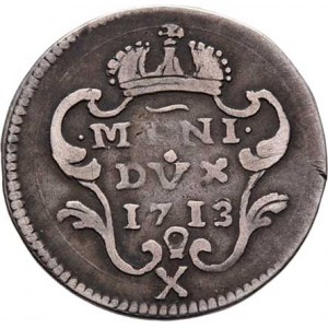 Karel VI., 1711 - 1740, 10 Soldi 1713 - pro Milán, M-A.213 (tab.35/45),