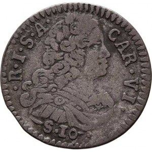 Karel VI., 1711 - 1740, 10 Soldi 1732 - pro Mantovu, M-A.232 (tab.35/49),