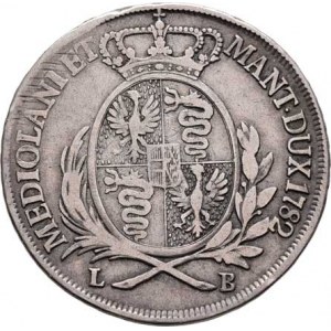 Josef II., 1780 - 1790, 1/2 Scudo 1782 LB, Milán, P.38, Cr.44, 11.234g,