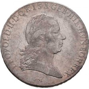 Leopold II., 1790 - 1792, Tolar křížový 1792 M, Milán, P.11, M-A.295, 29.305g,