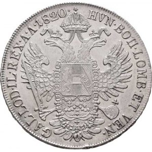 František II., 1792 - 1835, Tolar konvenční 1820 M, Milán, P.9, M-A.317, 27.937g,