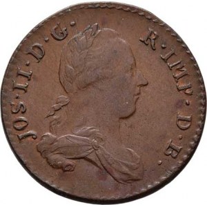 Josef II., 1780 - 1790, 2 Liards 1789, Brusel, P.56, KM.31 (měď), 7.330g,