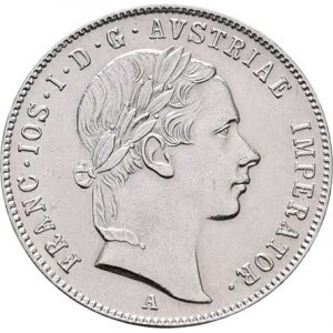 Konvenční měna, údobí let 1848 - 1857, 20 Krejcar 1854 A - hlava zprava, 4.323g, nep.hr.,