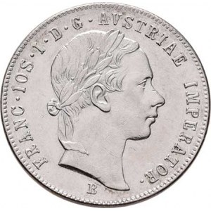 Konvenční měna, údobí let 1848 - 1857, 20 Krejcar 1856 B - hlava zprava, 4.337g, nep.hr.,
