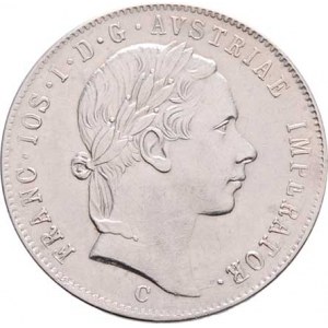 Konvenční měna, údobí let 1848 - 1857, 20 Krejcar 1853 C - hlava zprava, 4.302g, nep.hr.,