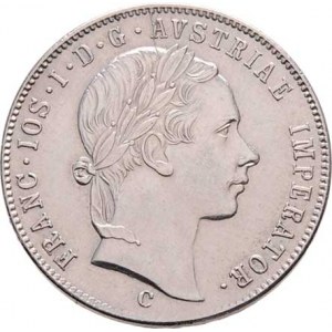Konvenční měna, údobí let 1848 - 1857, 20 Krejcar 1855 C, 4.317g, nep.rysky