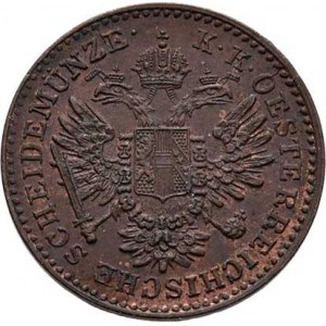 Konvenční měna, údobí let 1848 - 1857, 1/4 Krejcar 1851 A, 1.462g, patina, téměř