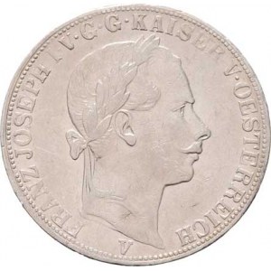 Rakouská a spolková měna, údobí let 1857 - 1892, Tolar spolkový 1858 V, 18.307g, velká vada materiá