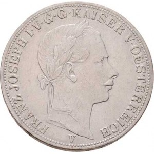 Rakouská a spolková měna, údobí let 1857 - 1892, Tolar spolkový 1861 V, 18.420g, nep.hr., dr.rysky,