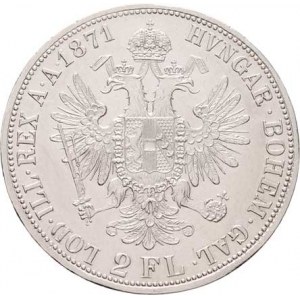 Rakouská a spolková měna, údobí let 1857 - 1892, 2 Zlatník 1871 A, 24.645g, nep.hr., nep.rysky,