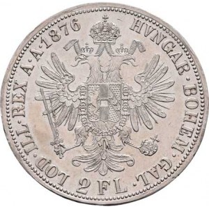 Rakouská a spolková měna, údobí let 1857 - 1892, 2 Zlatník 1876, 24.746g, nep.hr., vlas.rysky