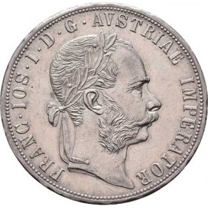 Rakouská a spolková měna, údobí let 1857 - 1892, 2 Zlatník 1879, 24.757g, dr.hr., nep.rysky, pěkná