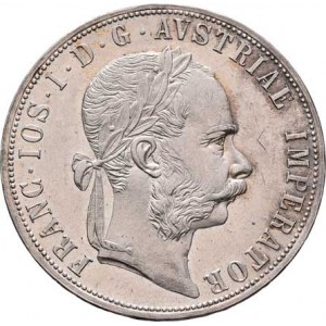 Rakouská a spolková měna, údobí let 1857 - 1892, 2 Zlatník 1887, 24.668g, nep.hr., dr.rysky, pěkná
