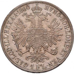 Rakouská a spolková měna, údobí let 1857 - 1892, Zlatník 1860 A - bez tečky za REX, 12.317g,